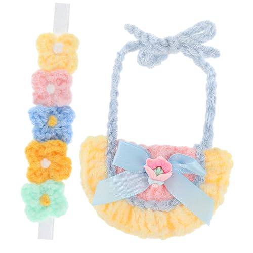 ZUNOXAZ Teiliges Puppen-Accessoires-Set Floral Gestaltetes Elegantes Stirnband und Praktisches Halstuch Kompatibel mit Labubu Puppen für Sammler und Dekorative Puppenhäuser von ZUNOXAZ