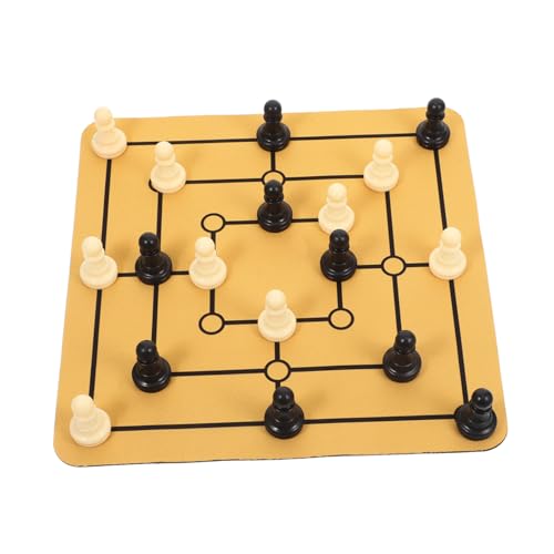 ZUNOXAZ Tragbares Nine Mens Morris Brettspiel Set mit Großem Spielmaterial Klassisches Strategiespiel für Familien Kompakt für Party und Tischunterhaltung ZUNOXAZ Tragbares Nine Mens Morris Brettspiel Set mit Großem Spielmaterial Klassisches Strategiespiel für Familien Kompakt für Party und Tischunterhaltung von ZUNOXAZ