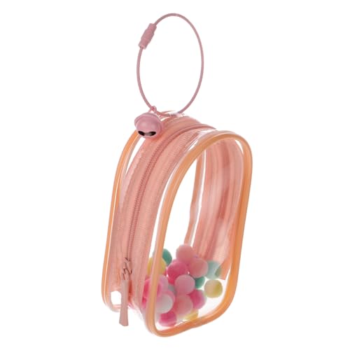 ZUNOXAZ Transparente PVC Puppentasche mit Glocke und Ring Klare Aufbewahrungstasche für Kleine Puppen Mini Doll Display Bag für Sammler und Puppenliebhaber von ZUNOXAZ