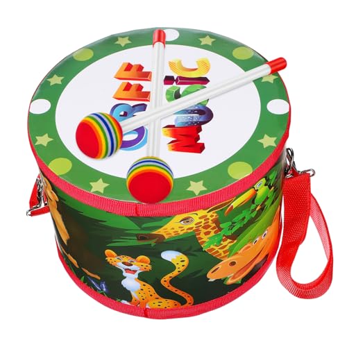 ZUNOXAZ Trommel mit Trommelstöcken Kreatives Musikinstrument Pädagogisches Schlagzeugspielzeug für Kleinkinder Fördert Musikalisches Verständnis und Rhythmusgefühl von ZUNOXAZ