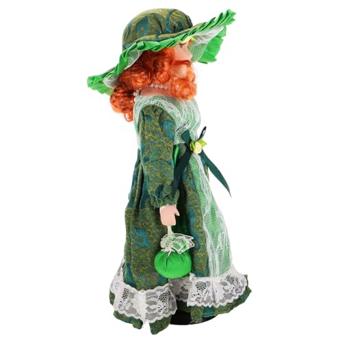 ZUNOXAZ Vintage Viktorianische Keramikpuppe Miniatur Porzellan Dekoration für Puppenhaus Wohnzimmer Schlafzimmer Büro Handgefertigt Elegante Antike Dame Grün ZUNOXAZ Vintage Viktorianische Keramikpuppe Miniatur Porzellan Dekoration für Puppenhaus Wohnzimmer Schlafzimmer Büro Handgefertigt Elegante Antike Dame Grün von ZUNOXAZ