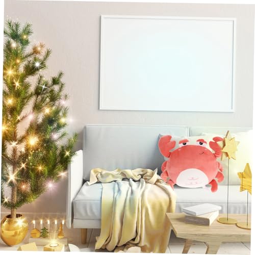 ZUNOXAZ Weiches Kuscheltier Krabbe Plüschkissen Cartoon Stofftier Dekoration für Erwachsene Tragbares Baumwollkissen für Sofa Schlafzimmer von ZUNOXAZ