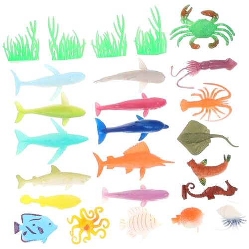 ZUNOXAZ Weiches Meerestiere Modellset Realistische Simulation Pädagogisches Kinderspielzeug Farbenfrohe Unterwasserwelt Sicher und Detailgetreu für Jungen und Mädchen von ZUNOXAZ