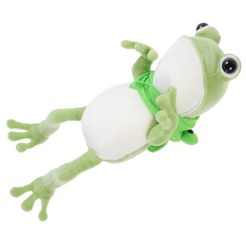 ZUNOXAZ Weiches Plüsch froschtier Kuscheliges Stofftier Grüner Frosch Plüschdoll Lustiges Schmusetier für Schlafzimmer Wohnzimmer Büro Geschenk von ZUNOXAZ