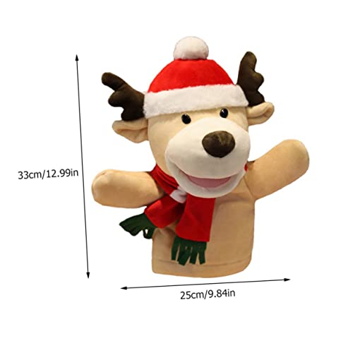 ZUNOXAZ Weihnachtliche Deerlet Fingerpuppe aus Weichem Plüsch Interaktives Mini Handspielzeug für Fördert Kommunikation und Fantasievolles für Eltern Junge Mädchen Aktivitäten von ZUNOXAZ