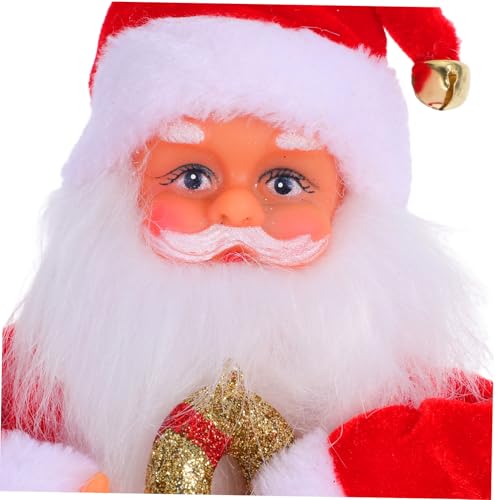 ZUNOXAZ Weihnachtlicher Elektrischer Nikolaus mit Musik und Beweglichen Gelenken Dekoratives Weihnachtsmann und Festliche Party-deko Sicher für Tisch und Auto von ZUNOXAZ