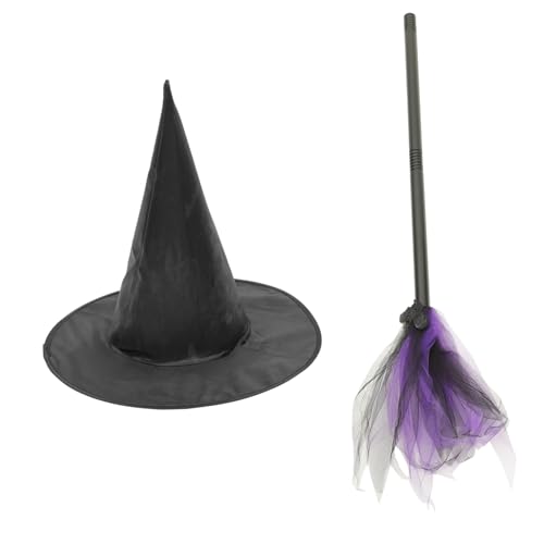 ZUNOXAZ Zaubererhutbesen Halloween Festival Hexenkostüm Erwachsene Cosplay-Besen-stütze Besen Kostüm Kostümbesen Kostümhut Kostüm Hüte Violett Stoff ZUNOXAZ Zaubererhutbesen Halloween Festival Hexenkostüm Erwachsene Cosplay-Besen-stütze Besen Kostüm Kostümbesen Kostümhut Kostüm Hüte Violett Stoff von ZUNOXAZ