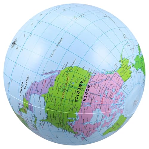 ZUNOXAZ aufblasbarer Zubehör für Strandpartys Kugel aufblasen Globe Toy Poolpartyzubehör Hawaiianische Partydekorationen große Plastikkugeln aufblasbarer Wasserballon PVC Blau von ZUNOXAZ