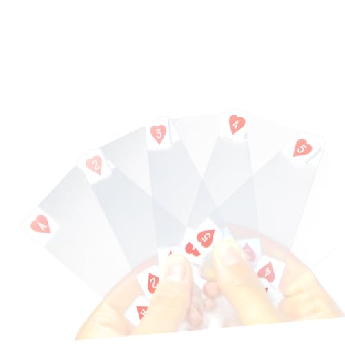 ZUNOXAZ wasserdichte PVC Pokerkarten Transparent Kreativ Flexibel Kratzfest Langlebig für Spiel und Sammlung Perfektes für Freunde und Familie Inklusive Spielkarten Standardgröße von ZUNOXAZ