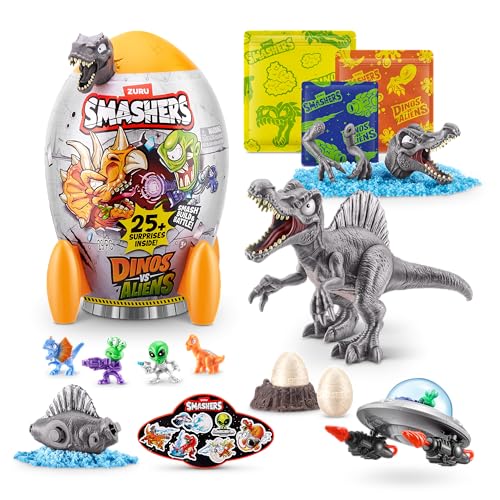 Smashers Dino vs Aliens Medium (Spinosaurus) von ZURU, aufschlagbares Spielzeug-Ei für Jungen von ZURU SMASHERS