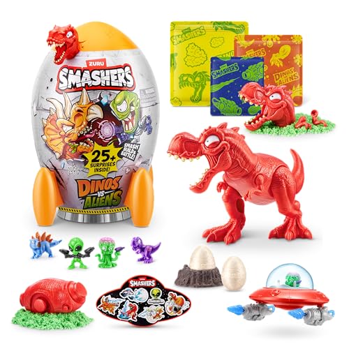 Smashers Dino vs Aliens Medium (T-REX) von ZURU, aufschlagbares Spielzeug-Ei für Jungen von ZURU SMASHERS