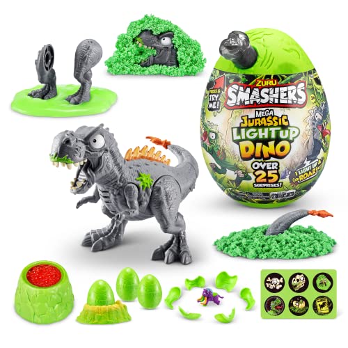 Smashers Jurassic Light Up Dino Ei Mega von ZURU, T-Rex, Fossilienspielzeug ; Dinosaurierspielzeug (T-Rex) von ZURU SMASHERS