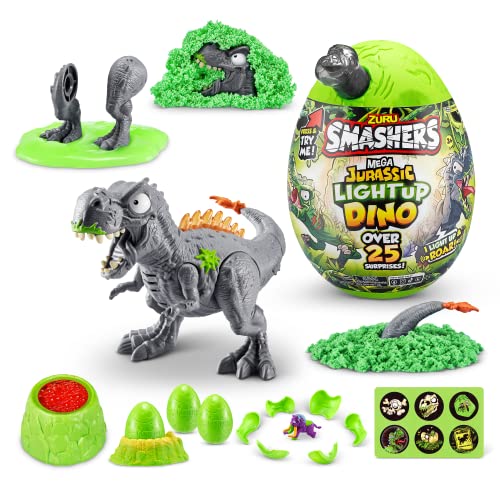 Smashers Jurassic Light Up Dino Ei Mega von ZURU, T-Rex, Fossilienspielzeug ; Dinosaurierspielzeug (T-Rex) von ZURU SMASHERS