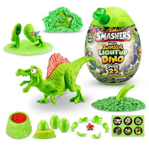 Smashers Mega Jurassic Light Up Dino Egg von ZURU, Spinosaurus, Sammler-Ei mit über 25 Überraschungen, Vulkan, fossiles Spielzeug, Dinosaurier-Spielzeug Smashers Mega Jurassic Light Up Dino Egg von ZURU, Spinosaurus, Sammler-Ei mit über 25 Überraschungen, Vulkan, fossiles Spielzeug, Dinosaurier-Spielzeug von ZURU SMASHERS