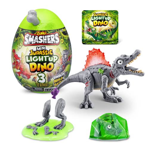 Smashers Mini Jurassic Light Up Dino Egg von ZURU, Spinosaurus, Sammler-Ei, Vulkan, Fossiles Spielzeug, Dinosaurier-Spielzeug, T-Rex-Spielzeug für Jungen und Kinder (Spinosaurus), Mittel von ZURU SMASHERS