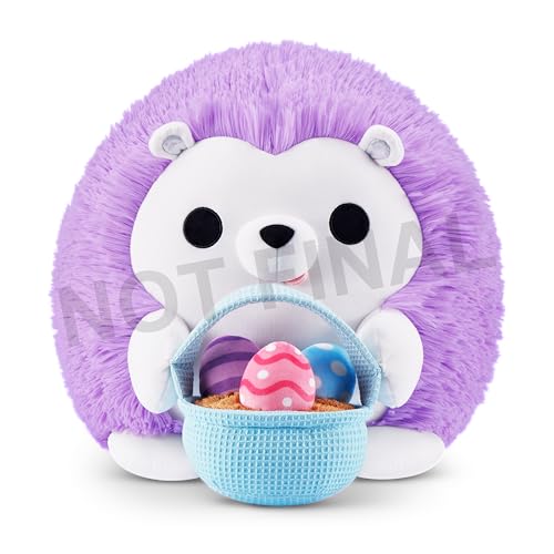 Snackles Oster-Edition von ZURU, 20 cm, Plüsch, flauschig-weiches, 20 cm großes Osterplüschspielzeug mit österlichem Snack-Accessoire. (Hedgehog, Basket of Candies) von Snackles