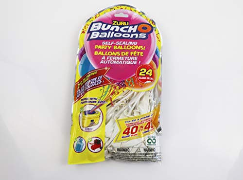ZURU Bunch O Balloons selbstdichtende Partyballons: 24 Stück, Rot, Weiß, Gelb, Grün, Pink, Gold, Türkis, Ballon, Party, Kinder, Erwachsene, Partygänger, Unisex von Zuru