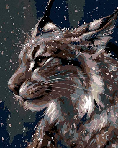 Malen nach Zahlen - LUCHS IM WINTER 40x50 cm ohne Keilrahmen Malen nach Zahlen - LUCHS IM WINTER 40x50 cm ohne Keilrahmen von ZUTY