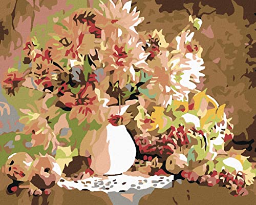 Malen nach Zahlen - PRÄCHTIGER BLUMENSTRAUß IN WEIßER VASE 80x100 cm ohne Keilrahmen Malen nach Zahlen - PRÄCHTIGER BLUMENSTRAUß IN WEIßER VASE 80x100 cm ohne Keilrahmen von ZUTY