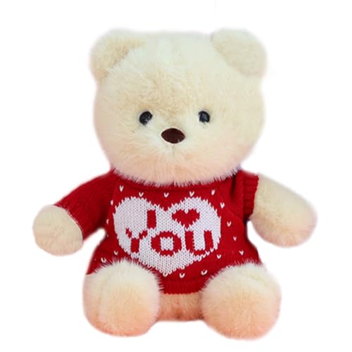 ZUXUCUVU Plüsch-Teddybär, Stofftiere, Puppen mit rotem Herz-Pullover, Geschenke für Damen, Kinder, Jungen, Mädchen ZUXUCUVU Plüsch-Teddybär, Stofftiere, Puppen mit rotem Herz-Pullover, Geschenke für Damen, Kinder, Jungen, Mädchen von ZUXUCUVU