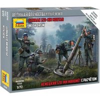 ZVEZDA 6268 1:72 Deutscher 120 mm Mörser mit Besatzung von ZVEZDA