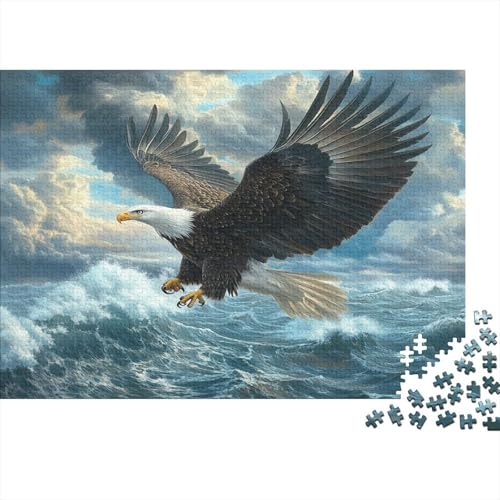 Adler Klassische Puzzles Puzzles 1000 Teile Für Erwachsene Puzzle Spielzeug Puzzle Einzigartige Geschenk Puzzleteile Tierpuzzle Für Die Familienspielsammlung Home Decor 1000pcs (75x50cm) von ZWABFOFYV