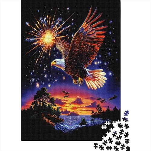 Adler Puzzle 1000 Teile Erwachsene Puzzles Für Erwachsene Klassische Puzzles 1000 Teile Erwachsene Puzzlespiel Schwer Pädagogisches Spielzeug Erwachsene Kinder Puzzel 1000pcs (75x50cm) von ZWABFOFYV