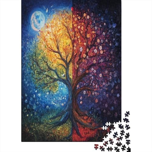 Baum des Lebens Klassische Puzzles Puzzles 1000 Teile Für Erwachsene Puzzle Spielzeug Puzzle Einzigartige Geschenk Puzzleteile Tierpuzzle Für Die Familienspielsammlung Home Decor 1000pcs (75x50cm) von ZWABFOFYV