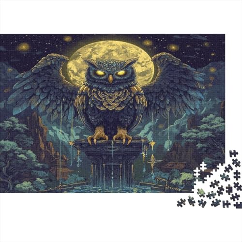 Eule Puzzle 1000 Teile Erwachsene Puzzles Für Erwachsene Klassische Puzzles 1000 Teile Erwachsene Puzzlespiel Schwer Pädagogisches Spielzeug Erwachsene Kinder Puzzel 1000pcs (75x50cm) von ZWABFOFYV