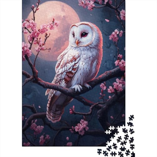 Eule Puzzle 1000 Teile Erwachsene Puzzles Für Erwachsene Klassische Puzzles 1000 Teile Erwachsene Puzzlespiel Schwer Pädagogisches Spielzeug Erwachsene Kinder Puzzel 1000pcs (75x50cm) von ZWABFOFYV
