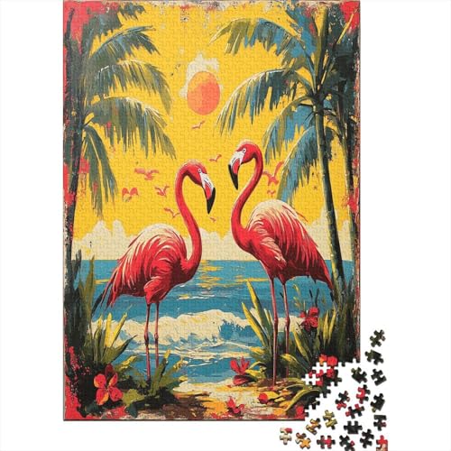Flamingo Puzzles1000 Teile, Puzzle Für Erwachsene, Geschicklichkeitsspiel Für Die Ganze Familie, Klassische Puzzle,Geburtstagsgeschenk Erwachsenen Puzzlespiel Puzzel 1000pcs (75x50cm) von ZWABFOFYV