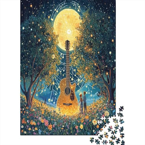 Gitarre Puzzles1000 Teile, Puzzle Für Erwachsene, Geschicklichkeitsspiel Für Die Ganze Familie, Klassische Puzzle,Geburtstagsgeschenk Erwachsenen Puzzlespiel Puzzel 1000pcs (75x50cm) von ZWABFOFYV