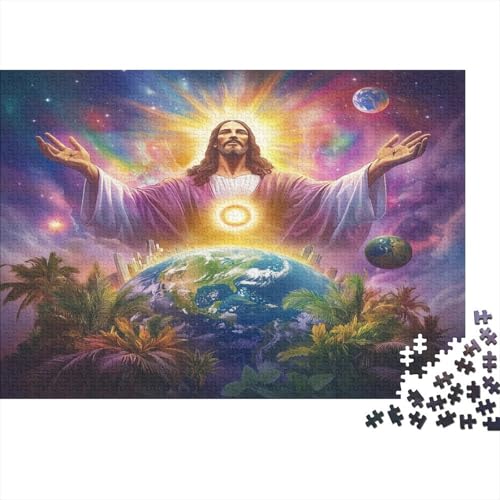 Jesus Puzzle 1000 Teile,Puzzle Für Erwachsene, Impossible Puzzle,Puzzle Farbenfrohes Legespiel,Geschicklichkeitsspiel Für Die Ganze Familie Puzzel 1000pcs (75x50cm) von ZWABFOFYV