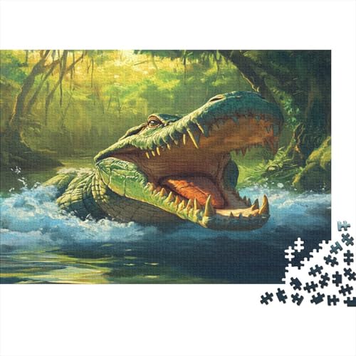 Krokodil Puzzle 1000 Teile Erwachsene Puzzles Für Erwachsene Klassische Puzzles 1000 Teile Erwachsene Puzzlespiel Schwer Pädagogisches Spielzeug Erwachsene Kinder Puzzel 1000pcs (75x50cm) von ZWABFOFYV