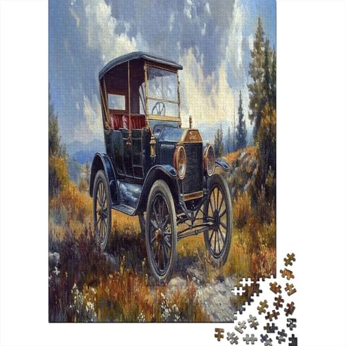 Old Style Sedan 1000-teiliges Puzzle Für Erwachsene, Mini-Puzzle, Tolles Herausforderndes Puzzle, Schwieriges Mini-Puzzle Mit 1000 Teilen, HeimdekoRatteion, Kunsthandwerk 1000pcs (75x50cm) von ZWABFOFYV