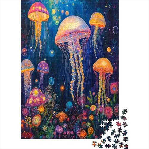 Quallen Puzzlespiel 1000 Teile Erwachsene -Puzzle 1000 Stück Spiel Puzzles Für Erwachsene Kinder Puzzle Erwachsenen Puzzlespiel Puzzel 1000pcs (75x50cm) von ZWABFOFYV