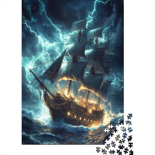 Segelboot Puzzles Für Erwachsene, 1000 Teile, Für Erwachsene Und Kinder Ab 12 Jahren, HeimdekoRatteion, Puzzlespielzeug 1000pcs (75x50cm) von ZWABFOFYV
