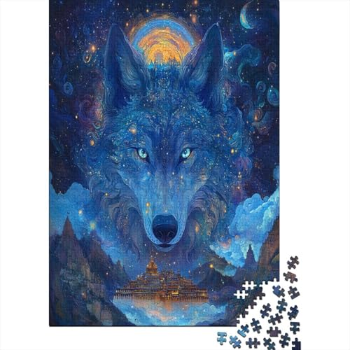 Wolf Puzzle 1000 Teile Erwachsene Puzzles Für Erwachsene Klassische Puzzles 1000 Teile Erwachsene Puzzlespiel Schwer Pädagogisches Spielzeug Erwachsene Kinder Puzzel 1000pcs (75x50cm) von ZWABFOFYV
