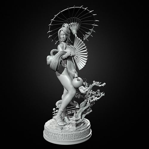 ZWJFDGQM 1/24 Ancient Female Samurai Soldier Resin Model Kit Unbemaltes und unmontiertes Soldaten-Resin-Modell-Kit //X8G4O1 von ZWJFDGQM