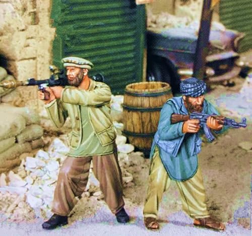 ZWJFDGQM 1/35 Afghan Local Armed Forces Soldier Resin Model Kit Unbemalt und unmontiert Soldier Resin Model Kit (2 Man)//X9G6O4 von ZWJFDGQM
