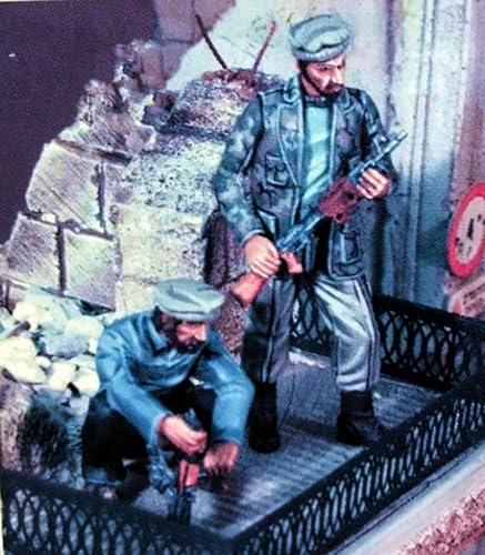 ZWJFDGQM 1/35 Afghan Local Armed Forces Soldiers Resin Soldier Model Kit Unbemalte und unmontierte Figuren Resin Model Kit (2 Figuren) //H8e7X5 von ZWJFDGQM