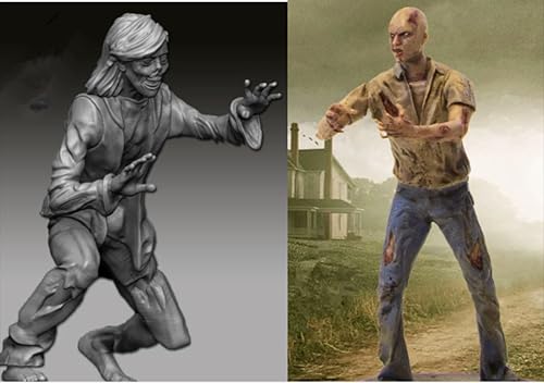 ZWJFDGQM 1/35 Sci-Fi Agent Soldier Resin Soldier Model Kit Unbemalte und unmontierte Figuren Resin Model Kit (2 Figuren) //H8e6X4 von ZWJFDGQM
