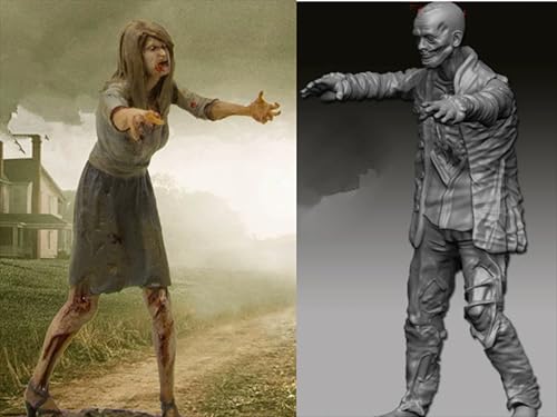 ZWJFDGQM 1/35 Sci-Fi Zombie Warrior Soldier Resin Model Kit Unbemalt und unmontiert Soldier Resin Model Kit (2-Personen) // X9G5O13 von ZWJFDGQM