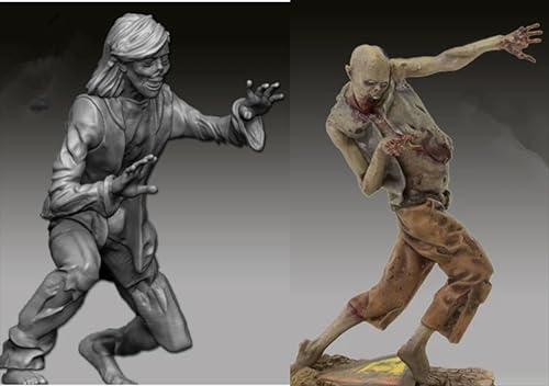 ZWJFDGQM 1/35 Sci-Fi Zombie Warrior Soldier Resin Model Kit Unbemalt und unmontiert Soldier Resin Model Kit (2-Personen) // X9G5O17 von ZWJFDGQM