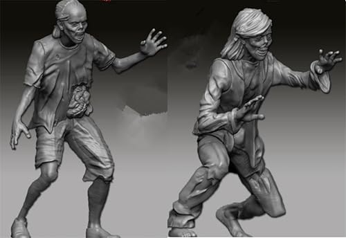 ZWJFDGQM 1/35 Sci-Fi Zombie Warrior Soldier Resin Model Kit Unbemalt und unmontiert Soldier Resin Model Kit (2-Personen) // X9G5O7 von ZWJFDGQM