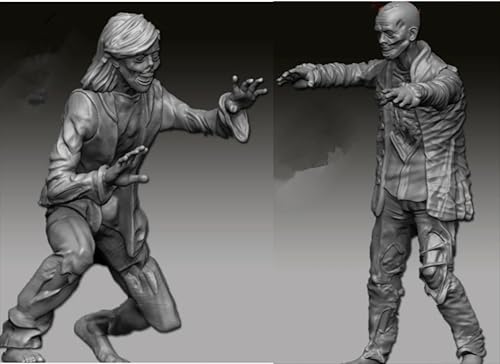 ZWJFDGQM 1/35 Sci-Fi Zombie Warrior Soldier Resin Model Kit Unbemalt und unmontiert Soldier Resin Model Kit (2-Personen) // X9G5O8 von ZWJFDGQM
