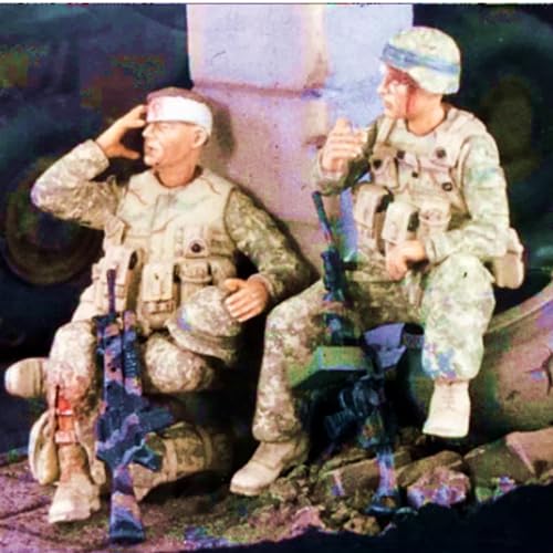 ZWJFDGQM 1/35 US Commando Soldier Resin Model Kit Unbemalt und unmontiert Soldier Resin Model Kit (2 Personen) // X9G4O1 von ZWJFDGQM