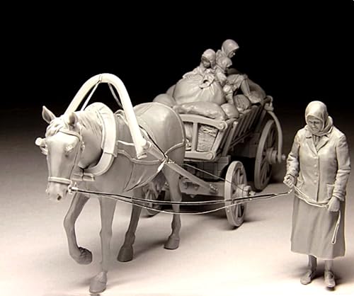 ZWJFDGQM 1/35 WWII European Refugee Soldier Resin Soldier Model Kit Unbemalt und unmontiert Figur Resin Model Kit // H7e2X1 von ZWJFDGQM