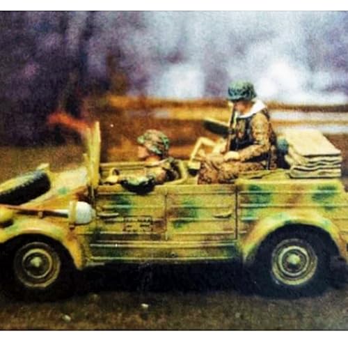 ZWJFDGQM 1/35 WWII German Driver Soldier Resin Soldier Model Kit Unbemalte und unmontierte Figur Resin Model Kit (2 Figuren, kein Fahrzeug) // H7e3X8 von ZWJFDGQM