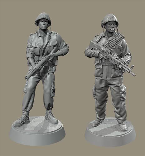 ZWJFDGQM 1/35 WWII US Soldier Resin Model Kit Unbemalt und unmontiert Soldier Resin Model Kit (2 Personen)//F9G7O7 von ZWJFDGQM